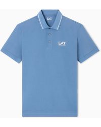 EA7 - Core Identity Stretch-Cotton Piqué Polo Shirt - Lyst