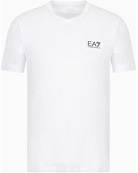 EA7 - Core Identity Stretch Cotton-jersey T-shirt - Lyst