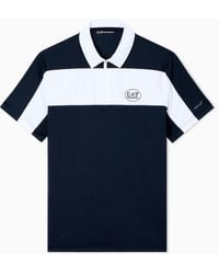 EA7 - Polo Con Zip Tennis Pro - Lyst