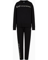 EA7 - Stretch-cotton Tracksuit With Logo - Lyst