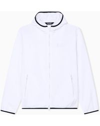 EA7 - Technical Hooded Bomber With Zip Closure Core Identity - Lyst