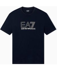 EA7 - Visibility Cotton-Jersey Crew-Neck T-Shirt - Lyst