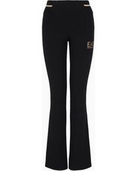 EA7 - Core Lady Stretch-Cotton Trousers - Lyst