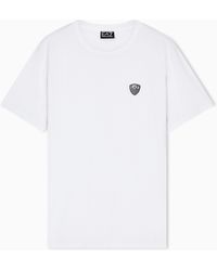 EA7 - Premium Shield Viscose-Blend Crew-Neck T-Shirt - Lyst