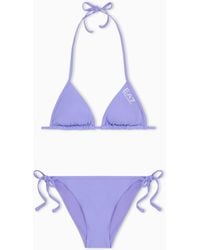 EA7 - Triangle Bikini With Logo - Lyst