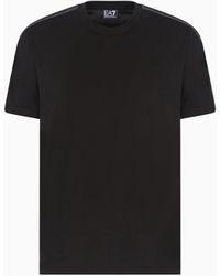 EA7 - Logo Series Cotton-Jersey T-Shirt - Lyst