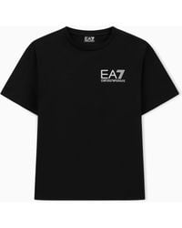 EA7 - Logo Series Cotton Crew-Neck T-Shirt - Lyst
