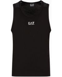 EA7 - Core Identity T-shirt Mit Rundhalsausschnitt Aus Baumwolle - Lyst