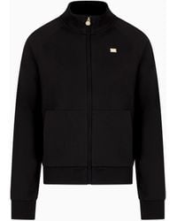 EA7 - Core Lady Stretch-Cotton Zip-Up Sweatshirt - Lyst