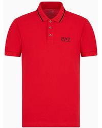 EA7 - Core Identity Stretch-cotton Piqué Polo Shirt - Lyst