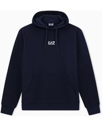 EA7 - Hooded Sweatshirt Core Identity Regular Fit Cotton Blend - Lyst