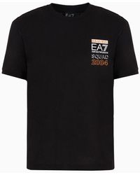 EA7 - Graphic Series T-shirt Mit Rundhalsausschnitt Aus Baumwolle - Lyst