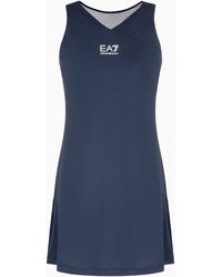 EA7 - Ventus7 Dress Tennis Pro With A V-Neck And Matching Shorts - Lyst