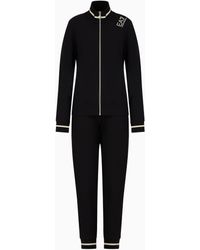 EA7 - Core Lady Stretch-Cotton Tracksuit - Lyst