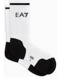 EA7 - Tennis Pro Cotton-Blend Ankle Socks - Lyst
