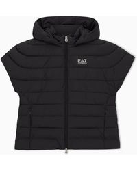 EA7 - Bomber Jacket Core Lady Light Eco Padding Regular Fit - Lyst