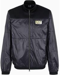 EA7 - Gold Label Zip-up Jacket In Technical Fabric - Lyst