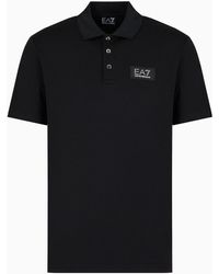 EA7 - Lux Identity Modal-blend Polo Shirt - Lyst