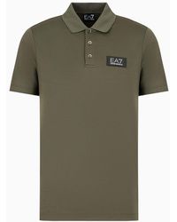 EA7 - Lux Identity Modal-blend Polo Shirt - Lyst