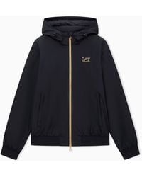 EA7 - Core Identity Bomberjacke Mit Kapuze Aus Funktionsgewebe - Lyst