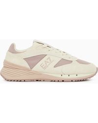 EA7 - Otg And Tech Suede And Mesh Sneakers - Lyst