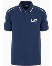 EA7 - Tennis Club Stretch-cotton Jersey Polo Shirt - Lyst