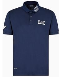 EA7 - Tennis Pro Polo Shirt In Ventus7 Technical Fabric - Lyst