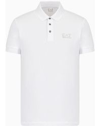 EA7 - Core Identity Stretch-cotton Polo Shirt - Lyst