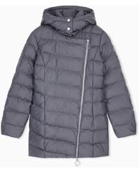EA7 - Bomber Jacket Slim Fit Padded With Diagonal Zip - Lyst