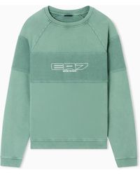 EA7 - Pure Cotton Logo Series Sweatshirt - Lyst