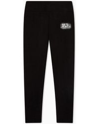EA7 - Visibility Girl Stretch Cotton Jersey Leggings - Lyst