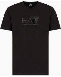 EA7 - T-shirt Visibility In Tessuto Riciclato E Cotone Stretch - Lyst