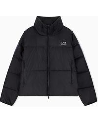 EA7 - Padded Bomber Jacket Natural Ventus 7 - Lyst