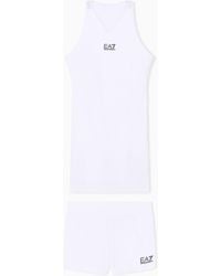 EA7 - Ventus Dress Sleeveless With Mesh And Shorts Tennis Pro - Lyst