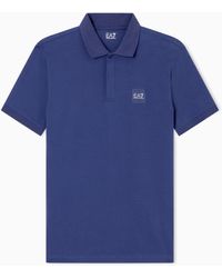 EA7 - Visibility Poloshirt Aus Baumwollstretch-Jersey - Lyst