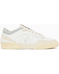 EA7 - Otg Pride Luxe Leather Sneakers With Suede Inserts - Lyst