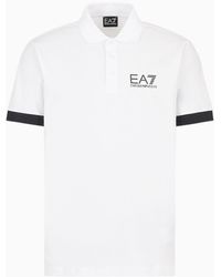 EA7 - Summer Block Short-sleeved Cotton Polo Shirt - Lyst