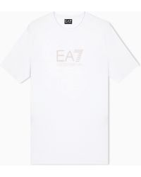 EA7 - Label Viscose-Blend Crew-Neck T-Shirt - Lyst