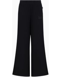 EA7 - Graphic Series Wide Trousers In Asv Organic Cotton - Lyst