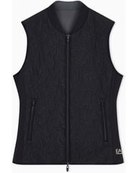 EA7 - Padded Vest Golf Pro With Regular Fit And Rib Details - Lyst