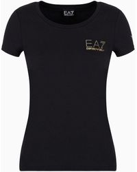 EA7 - Cotton-blend Jersey Evolution T-shirt - Lyst