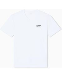 EA7 - Core Identity Stretch Cotton Jersey V-Neck T-Shirt - Lyst