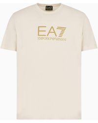 EA7 - Gold Label T-shirt Mit Rundhalsausschnitt Aus Pima-baumwolle - Lyst