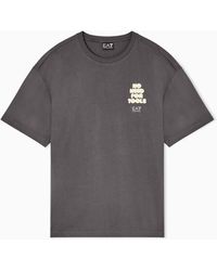 EA7 - Graphic Series Cotton Jersey T-Shirt - Lyst