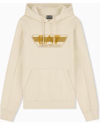 EA7 - Hoodie Visibility Regular Fit Cotton Blend With Logo - Lyst