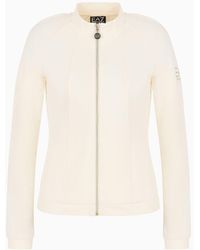 EA7 - Stretch-cotton Core Lady Sweatshirt - Lyst