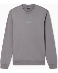 EA7 - Logo Series Cotton Crew-Neck Sweatshirt - Lyst