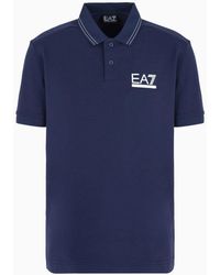 EA7 - Golf Club Poloshirt Aus Baumwollstretch-pikee - Lyst