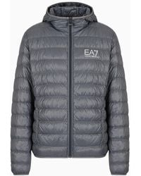 Emporio Armani - Packable Hooded Core Identity Puffer Jacket - Lyst