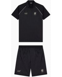 EA7 - Set Soccer Regular Fit With Polo And Shorts - Lyst